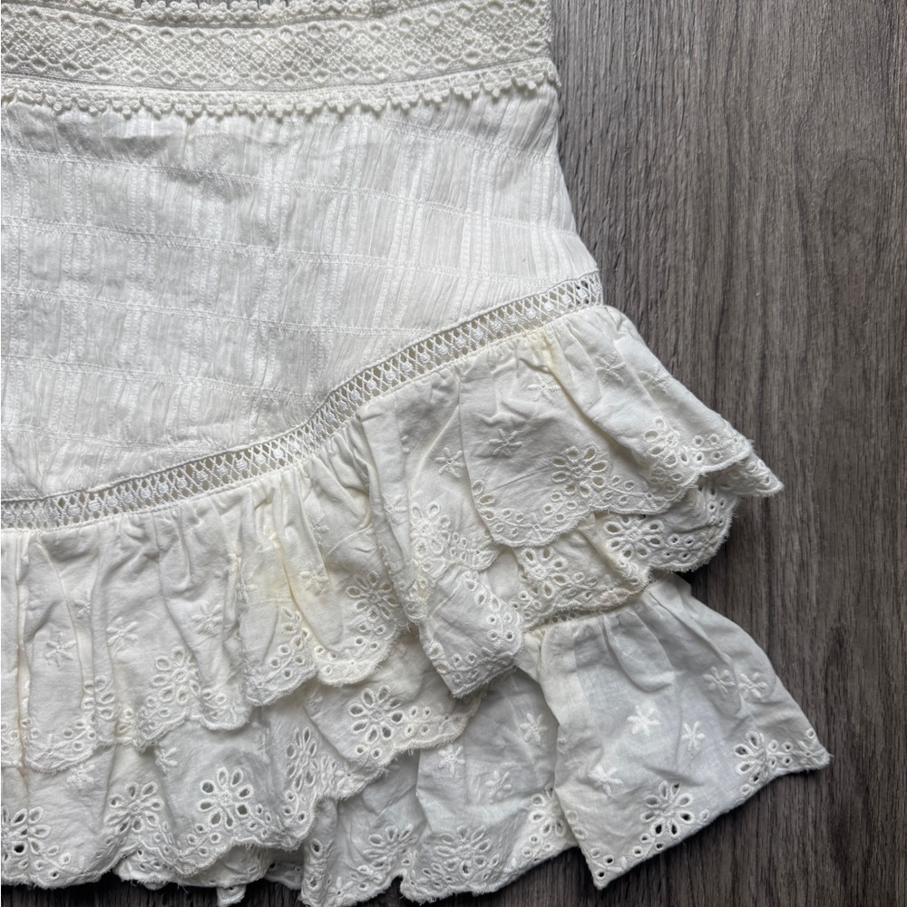 White size small Ruffle Skirt - Picture 4 of 4